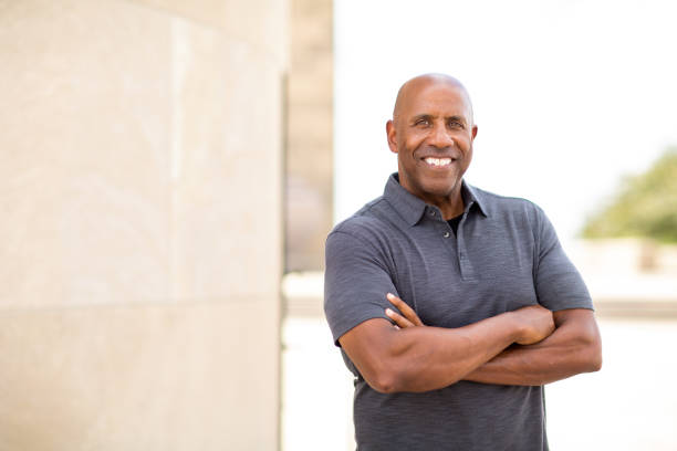 istock Happy mature African American man smiling. 1399678248