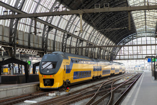 istock Train at the Amsterdam Centraal Railway Station. 1399680516