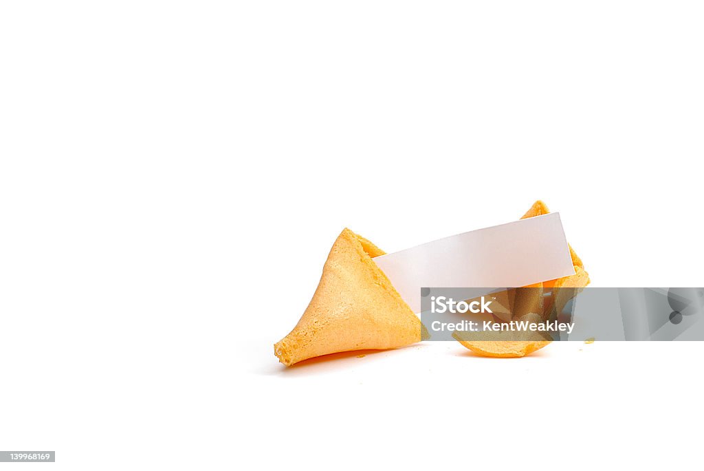 Galleta china de la suerte en blanco - Foto de stock de Abierto libre de derechos