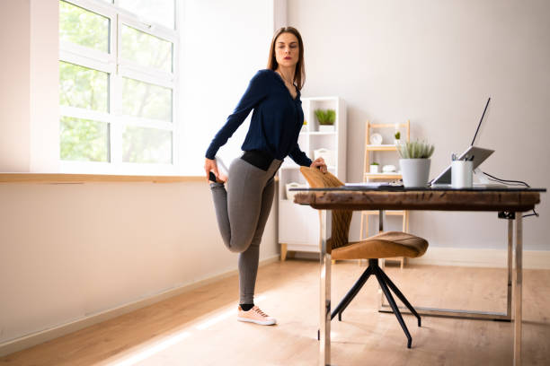 istock Young Businesswoman Doing Yoga 1399683169