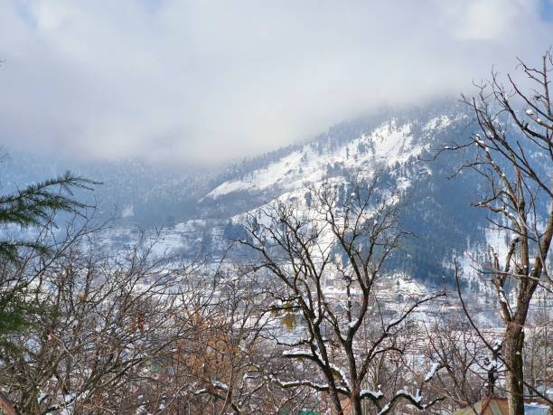 istock Heavy snow fall in Kashmir made whole valley white. 1399685819