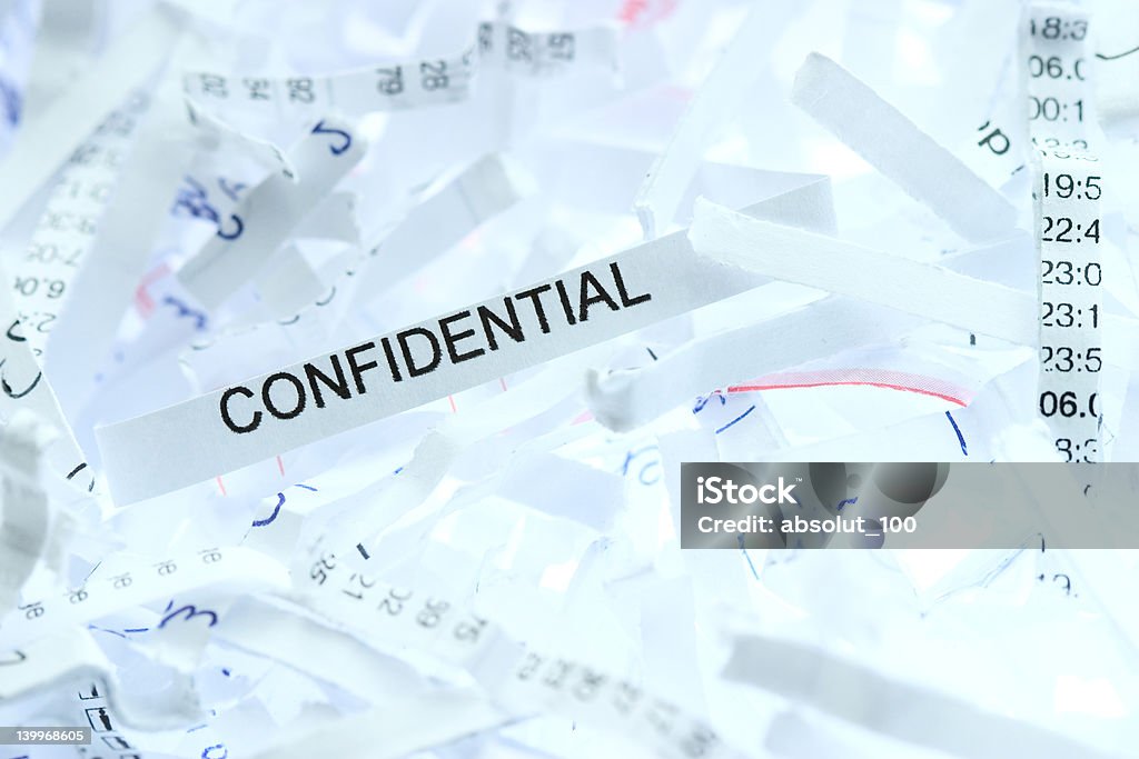 Documentos confidenciais - Royalty-free Corte Transversal Foto de stock