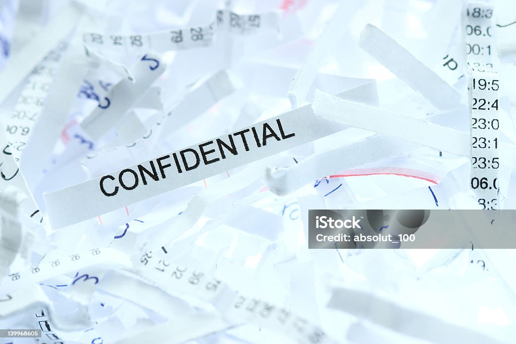 Конфиденциальность документы - Стоковые фото Поперечный разрез роялти-фри