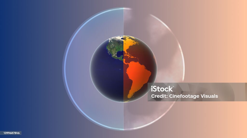 Map Overheating Overheating Planet Earth Global Warming Stock Photo - Download Image ...
