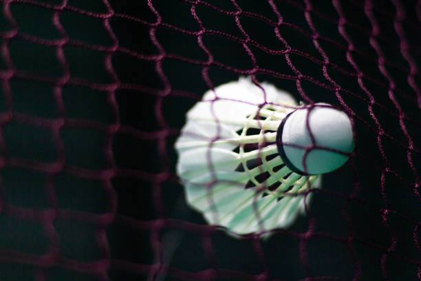 istock The shuttlecock is floating in a badminton court net 1399689213