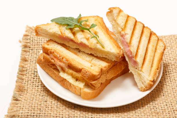 istock Homemade grilled cheese sandwich for breakfast on plate. 1399691436