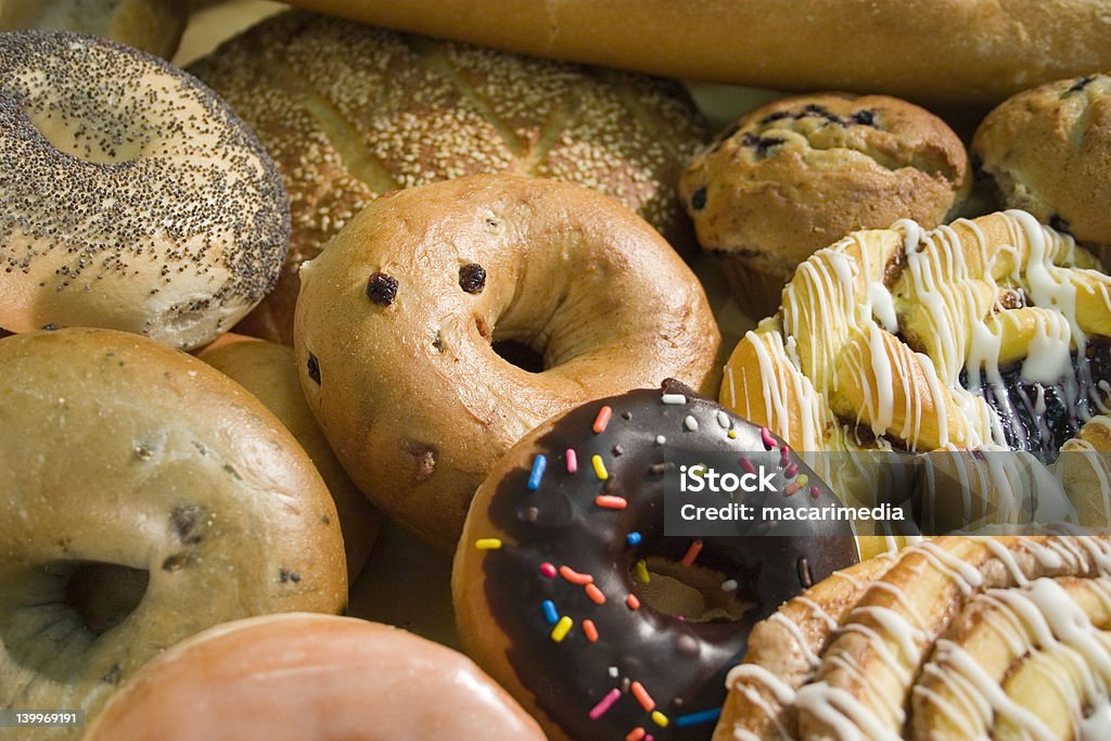 Bagels e Donuts - Royalty-free Pãozinho em Forma de Anel Foto de stock