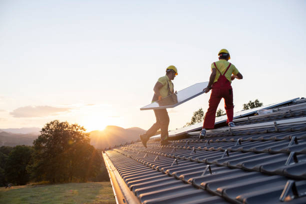 istock Installation of solar panels on a roof. 1399694331