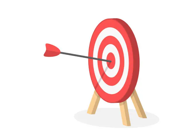 Vector illustration of Red Target