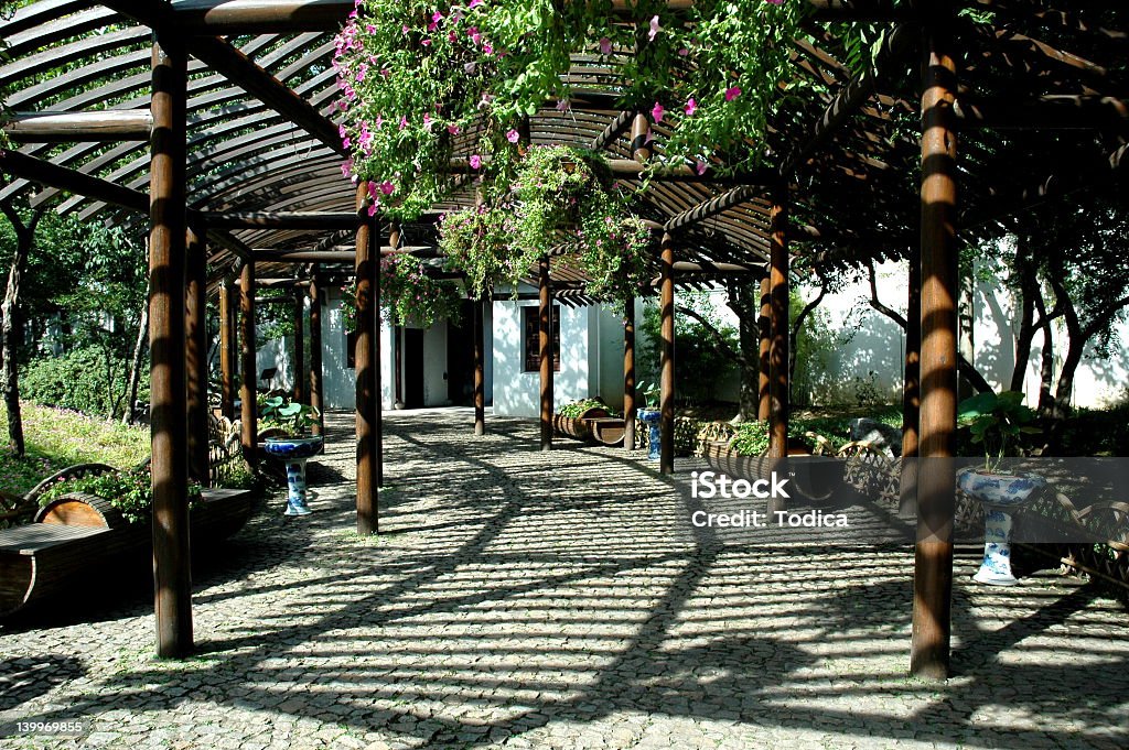 Le jardin fleuri - Photo de Allée de jardin libre de droits