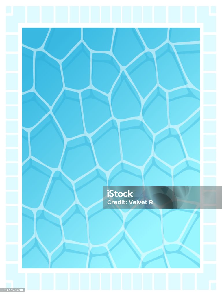 Pool Background Simple Square Pool Frame Stock Illustration - Download Image Now - Abstract ...