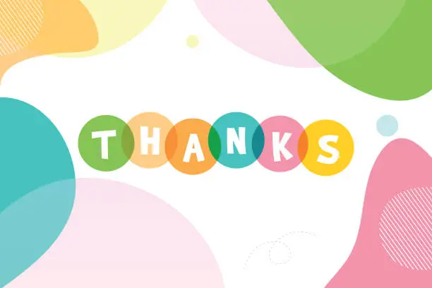 Vector illustration of Thanks lettering vector stock illustration