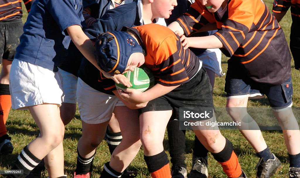 Schoolboy rugby/football - Foto de stock de Rugby - Esporte royalty-free