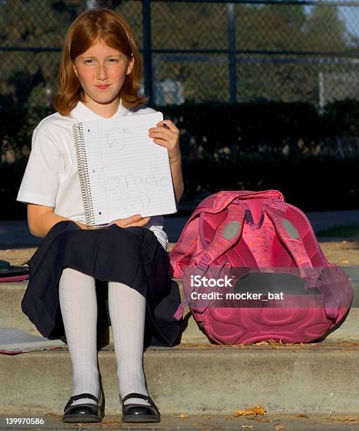 I Am From Sixth Grade Stock Photo - Download Image Now - 10-11 Years, Backpack, Bag