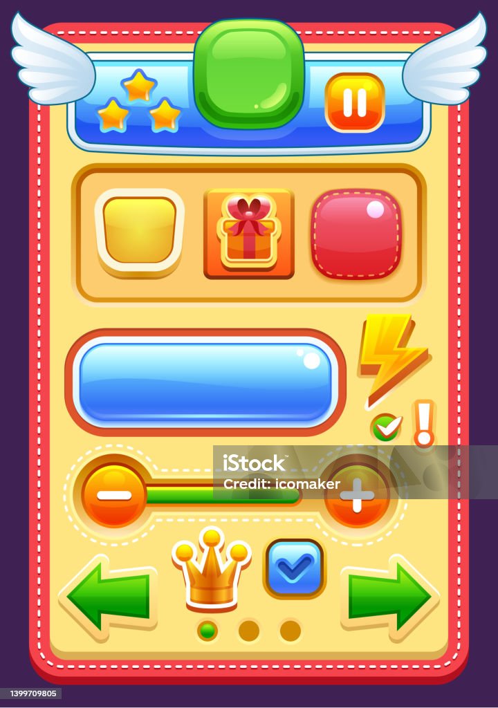Vector Game Interface Game Interface Elements Stock Illustration - Download Image Now - Art ...