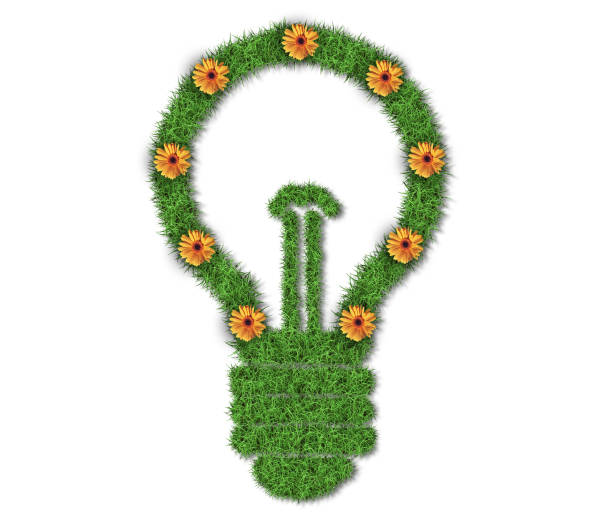 istock Concept of save energy use efficiency, Idea saving light bulb from grass 1399713201