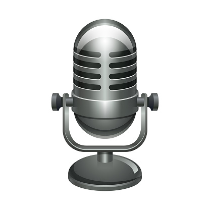 Vector illustration of microphone