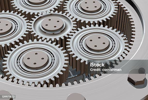 Foto de Gearbox Detalhe e mais fotos de stock de Aço - Aço, Criação Digital, Dente de Engrenagem