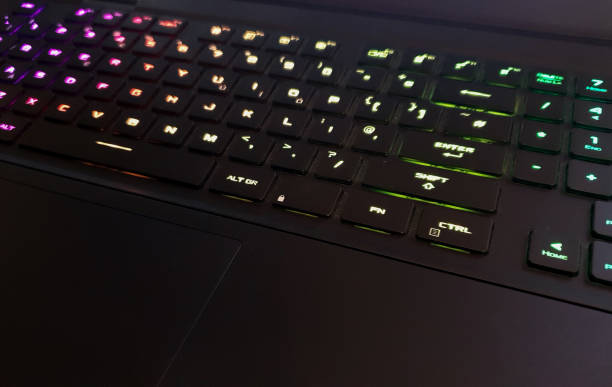 istock Close up of a RGB gaming keyboard 1399719116