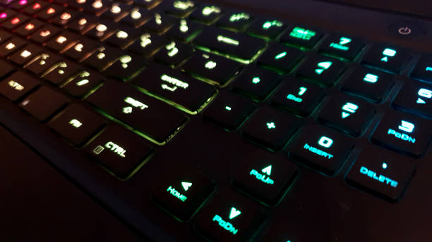 istock Close up of a RGB gaming keyboard 1399719156
