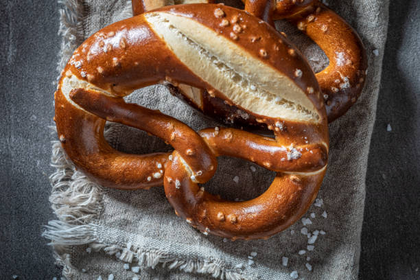 istock Crispy and hot pretzels as a snack for beer. 1399720908