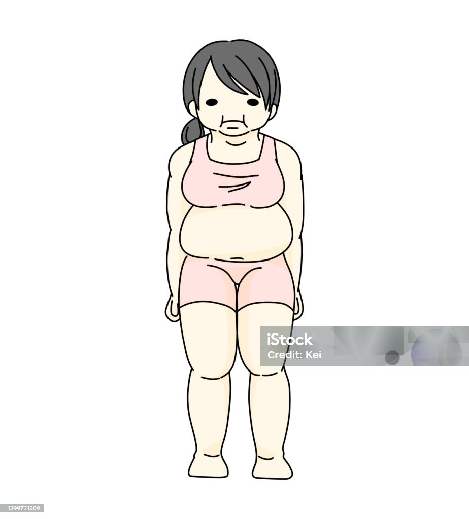 Đây Là Một Minh Họa Của Một Người Phụ Nữ Béo Phì Với Hình Dạng Cơ ...