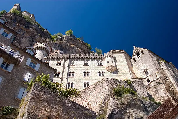 Church on mountain in Rocamadour France