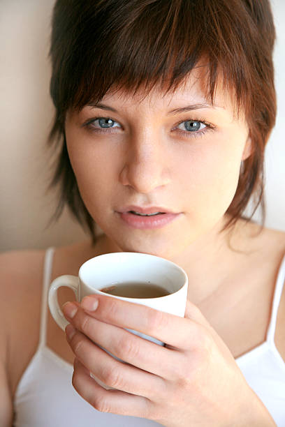 tea in the morning stock photo