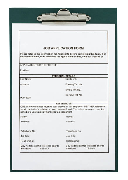formulário de inscrição de emprego - application form identity speech paper - fotografias e filmes do acervo