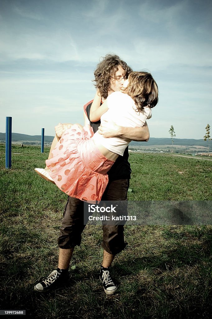 Romántico beso - Foto de stock de Adulto libre de derechos