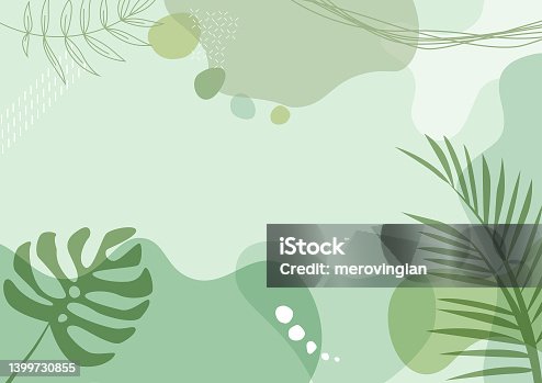 istock Abstract simply background with natural line arts 1399730855