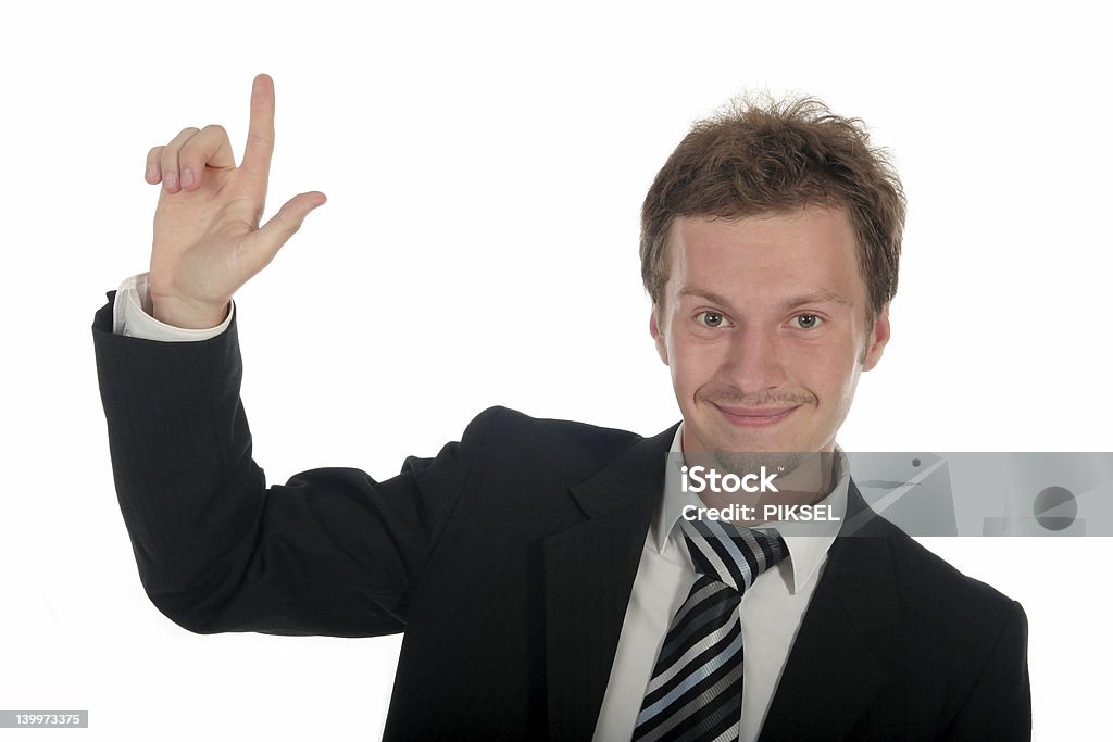 Homme d'affaires avec le doigt pointant - Photo de Adulte libre de droits