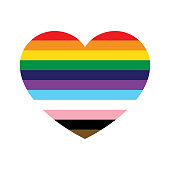 istock LGBTQIA Pride Flag Love Heart Vector Shape 1399735102