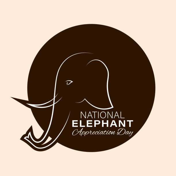 National Elephant Appreciation Day. September 22. National Elephant Day National Elephant Appreciation Day in USA. September 22. National Elephant Day in Thailand. republican elephant logo stock illustrations