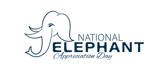 National Elephant Appreciation Day. September 22. National Elephant Day National Elephant Appreciation Day in USA. September 22. National Elephant Day in Thailand. republican elephant logo stock illustrations