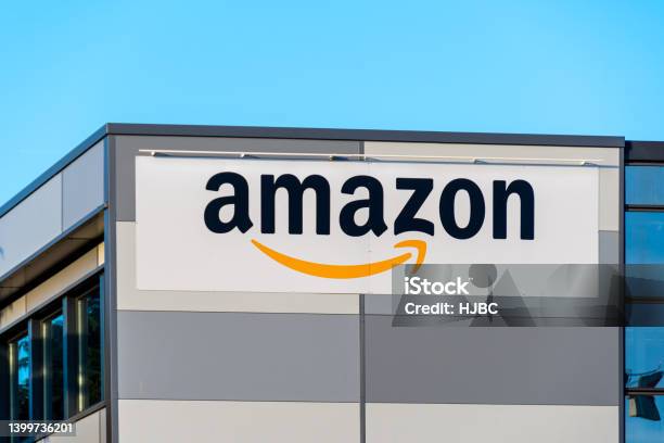 Exterior View Of The Amazon Logistics Delivery Agency In Velizyvillacoublay France Stock Photo - Download Image Now