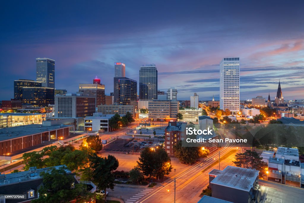 Tulsa, Oklahoma, USA Skyline Tulsa, Oklahoma, USA skyline at twilight. Tulsa Stock Photo