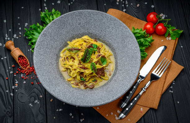 istock Homemade noodles with stewed veal. 1399742000