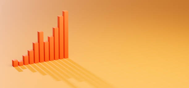 istock 3D process bar chart trend design for business presentation, investment graph infographic background illustration with copy space 1399743742