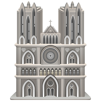 Catholic Cathedral. Vector illustration. Eps 10