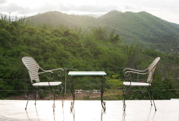 istock Table and chair on the terrace 1399752452