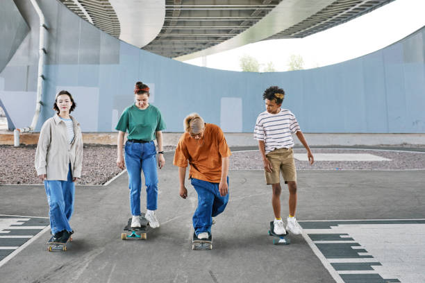 istock Group of Kids in Skating Park 1399752833