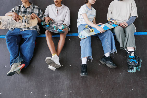 istock Kids on Skateboarding Ramp Closeup 1399752836