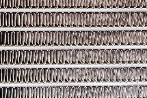 close-up view of the radiator. car radiator texture. abstract background
