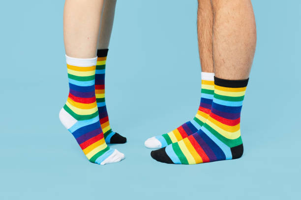 istock Couple Wearing Socks Kissing 1399753818