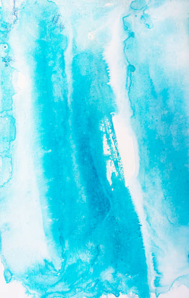 istock blue color Abstract colorful watercolor on paper close-up background texture 1399753894