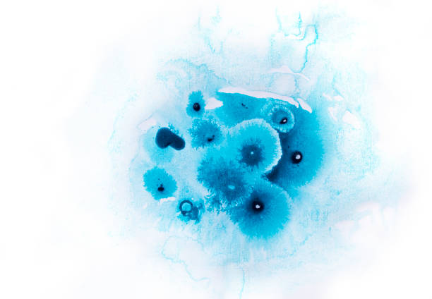 istock blue Abstract colorful watercolor on paper close-up background texture 1399753948