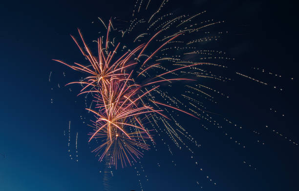 istock Colorful fireworks in the park in the evening 1399753967