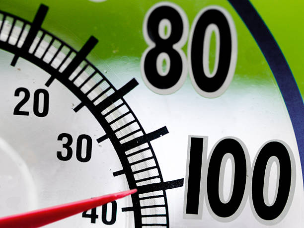 istock Heat temperature gauge reading 100 139975451