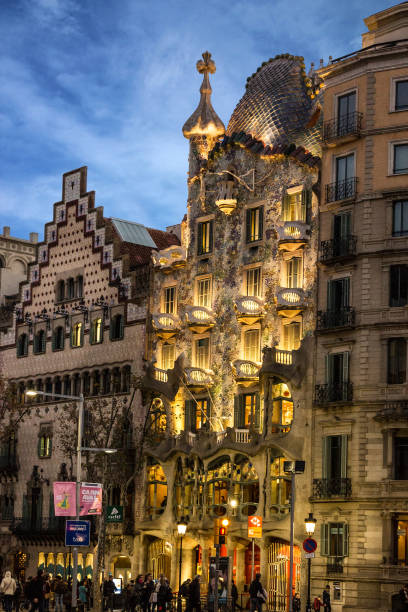 barcelone, espagne: construction de la casa batllo - 7652 photos et images de collection